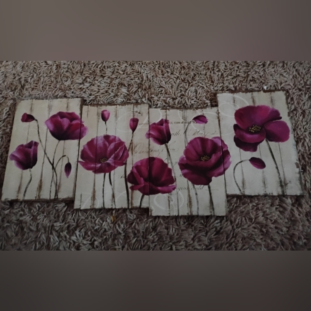 Pavot Violet series Wall Art by Inspired By artist Isabelle Zacher-Finet